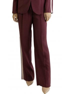 Pantalone in viscosa con coulisse e banda laterale  Options 
